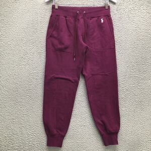 Polo Ralph Lauren Jogger Sweatpants Mens Small Pocket Pony Harvard Wine Red